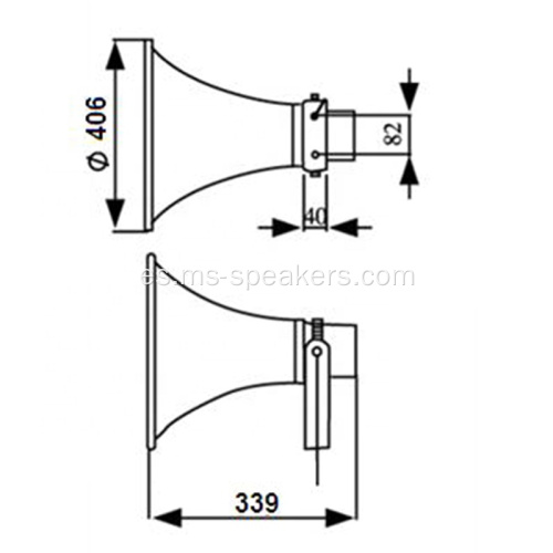 Altavoz de aluminio de la bocina de 25W